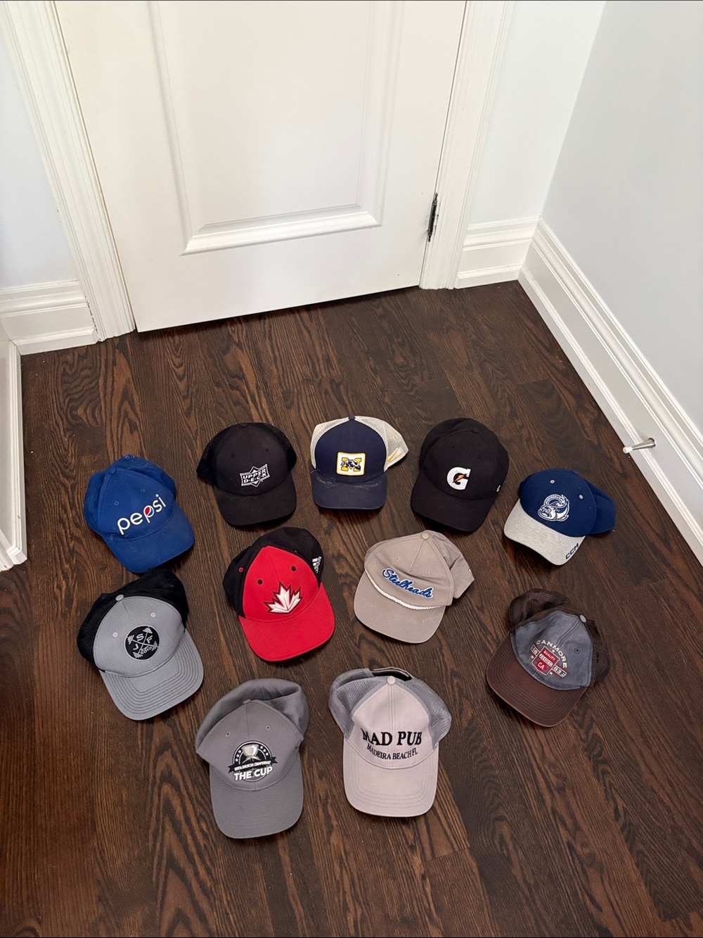 Assorted Men's Baseball Caps - Multi-Brand, Blue/Black/Gray/Red/Tan